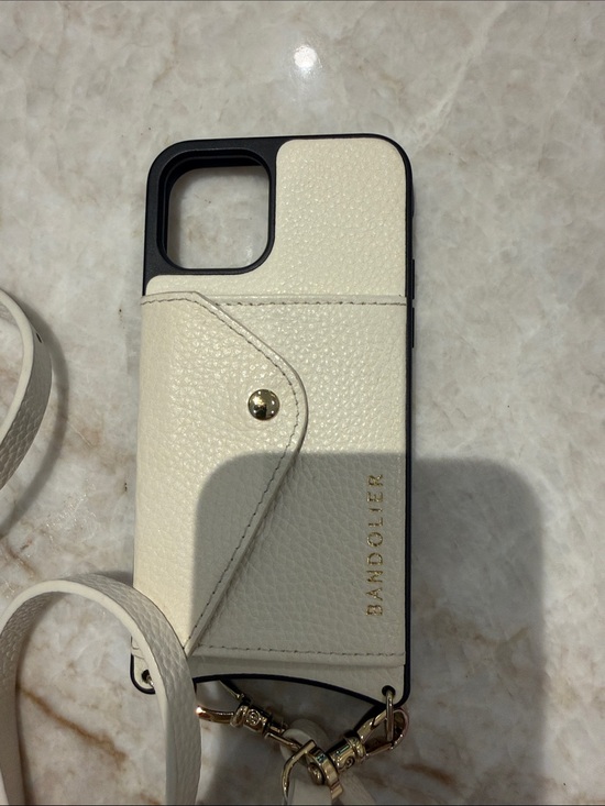 Bandolier Other - BANDOLIER Ivory Leather Crossbody Phone Case